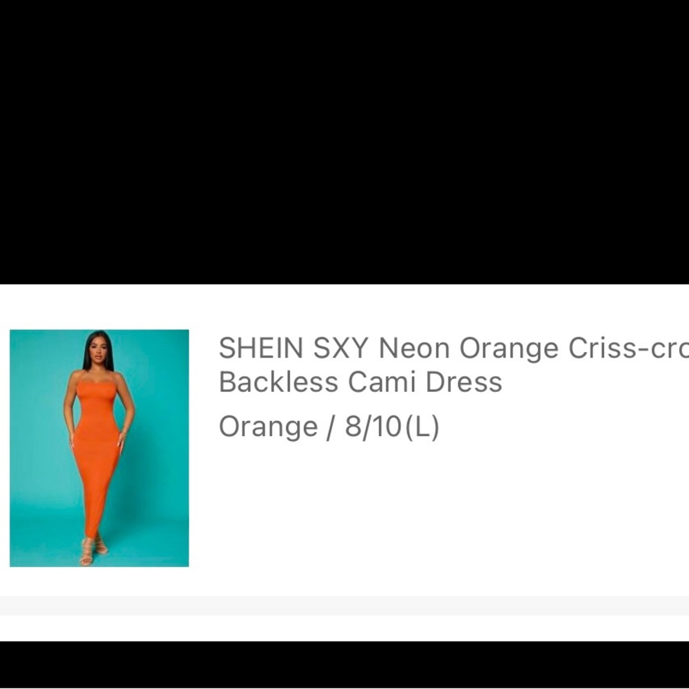 Orange SHEIN maxi dress new never worn
